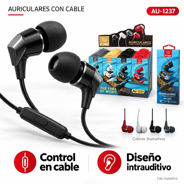 &ua AURICULAR CABLE MANOS LIBRES AU-1237 AU-11010